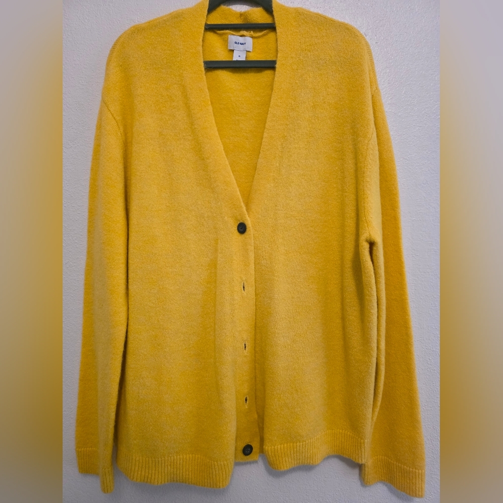 Old Navy Yellow Cardigan Sweater